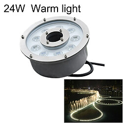 Wewoo 24W paysage anneau LED alliage d'aluminium fontaine sous-marine lumière chaude 