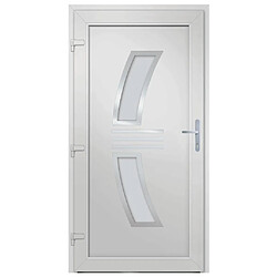 Avis vidaXL Porte d'entrée anthracite 108x200 cm PVC