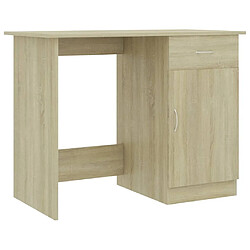 Maison Chic Bureau,Table de travail,bureau de travail pour chambre Chêne sonoma 100 x 50 x 76 cm Aggloméré -GKD27997