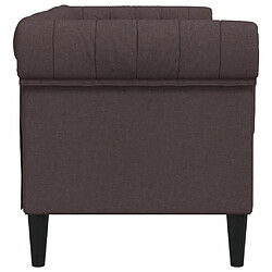 Acheter vidaXL Canapé Chesterfield 2 places marron foncé tissu