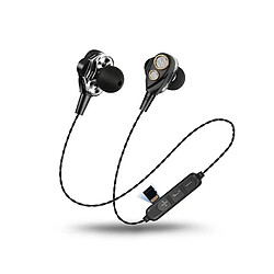 Universal Casque Bluetooth sans fil pour support téléphonique carte TF casque Bluetooth avec MIC noir 