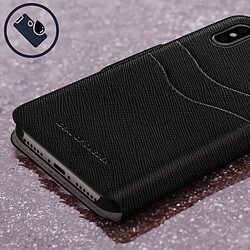 Etui Clapet iPhone X et XS Ideal of Sweden Saffiano Noir Coque Magnétique pas cher