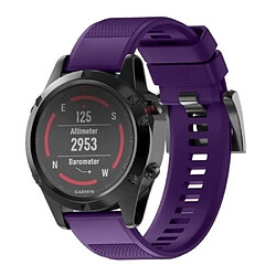 Wewoo Bracelet pour montre connectée Dragonne rapide en silicone amovible Fenix 5 22 mm violet 