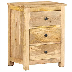 Maison Chic Table de chevet, Table de Nuit, Meuble de Rangement 45x35x60 cm Bois de manguier massif