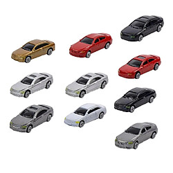 10pcs Modèles de Voiture avec L'Échelle 1:87 HO pour Bâtiment Train Décor pas cher