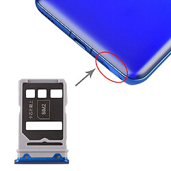 Wewoo Tiroir de Carte SIM Plateau pour SIM + SIM Huawei Honor V30 Pro / V30 bleu 