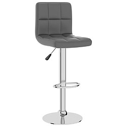 vidaXL Tabouret de bar Gris Similicuir