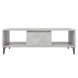 Acheter vidaXL Table basse gris béton 103,5x60x35 cm bois d'ingénierie