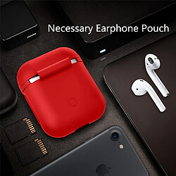 Wewoo Etui Casque / Ecouteurs rouge pour Apple AirPods Portable Sans Fil Bluetooth Écouteurs Silicone Boîte De Protection iPhone Anti-perdus Dropproof Sac De Rangement pas cher