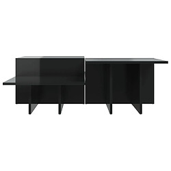 Acheter vidaXL Tables basses 2 pcs noir brillant bois d'ingénierie