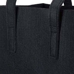 Acheter Helloshop26 Panier sac à bûches de bois en feutre 2 poignées pliable porte revues 43 cm noir 13_0002412_2