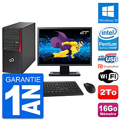 PC Tour Fujitsu P720 Ecran 27" Intel G3220 RAM 16Go Disque 2To Windows 10 Wifi · Occasion 