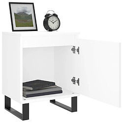 Avis vidaXL Tables de chevet 2 pcs blanc 40x30x50 cm bois d'ingénierie