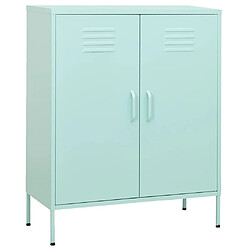 vidaXL Armoire de rangement Vert menthe 80x35x101,5 cm Acier 