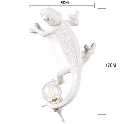 Universal Nordic Seletti lézard lumineux moderne mignon leader résine animal caméléon lampe de table chambre salon maison décoration luminaire (applique style C) 