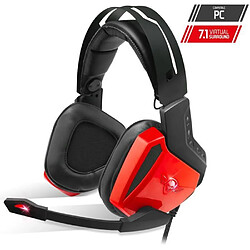 Avis Spirit of Gamer Casque Gamer Gaming 7.1 Virtual Surround + LED Light USB Connecteur Casque XPERT-H100 Red Edition