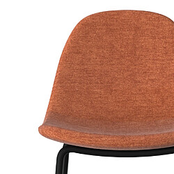 Acheter Rendez Vous Deco Chaise pour îlot central Henrik en tissu terracotta 65,5 cm (lot de 2)