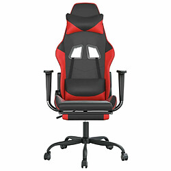 Acheter Maison Chic Chaise de jeu, Chaise gaming de massage avec repose-pied, Fauteuil gamer,Chaise de Bureau Noir&Rouge Similicuir -GKD75037