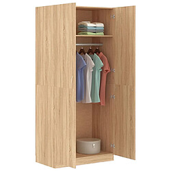 Avis vidaXL Garde-robe Chêne sonoma 90x52x200 cm Bois d’ingénierie