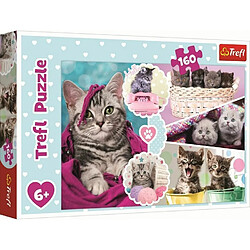 Trefl- Niedliche Katze 160 Teile, für Kinder AB 6 Jahren Puzzle, 15371, Multicolore 