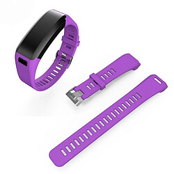 Wewoo Bracelet pour montre connectée Dragonne Sport en silicone Garmin Vivosmart HR 1 Violet 