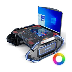 E-BLUE Station Gaming Pro RGB SCION65 - Bureau Gamer avec Support pour écran ou TV 65" - EGT591-D