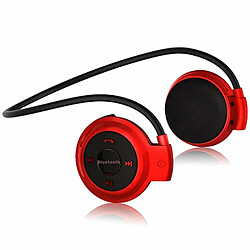 Casque Sans Fil Bluetooth Radio Fm Sport Musique Stéréo Earpics Fente Pour Carte Micro Sd Casque Rouge 