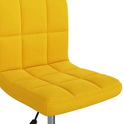 Acheter vidaXL Chaise pivotante de salle à manger Jaune moutarde Velours