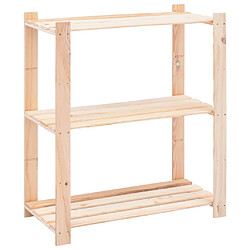 vidaXL Étagère de stockage 3 niveaux 80x38x90 cm Pin solide 150 kg