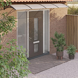 Maison Chic Store banne | Auvent de porte | Marquise Brise-soleil Noir et transparent 350x75 cm Polycarbonate -GKD98239