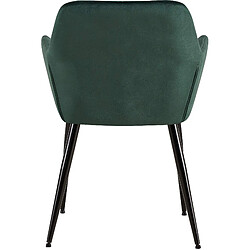 Decoshop26 Lot de 2 chaises de salle à manger design retro coutures décoratives en carrées assise en velours vert 10_0001535 pas cher