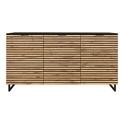 Acheter Bestmobilier Olympie - buffet bas - bois et noir - 150 cm