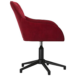 Acheter vidaXL Chaises pivotantes à manger lot de 2 Rouge bordeaux Velours