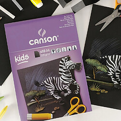 Canson Kids Papier couleur 10 feuilles A4 21 x 29,7 cm Noir