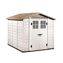 Abri de Jardin en Résine Gardiun Tuscany Evo 240 6 m² 262x230x220 cm Blanc/Beige