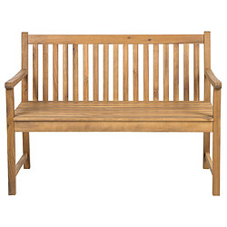 Beliani Banc Bois d'acacia certifié 120 cm Bois clair VIVARA