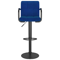 Avis vidaXL Tabourets de bar lot de 2 bleu tissu