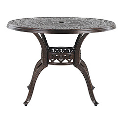 Beliani Table de jardin Bois d'ingénierie Marron foncé SALENTO