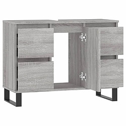 Avis vidaXL Armoire salle de bain sonoma gris 80x33x60 cm bois d'ingénierie