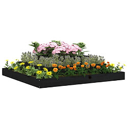 Avis Maison Chic Jardinière,Bac à fleurs - pot de fleur Noir 110x110x27 cm Bois massif de pin -GKD11880