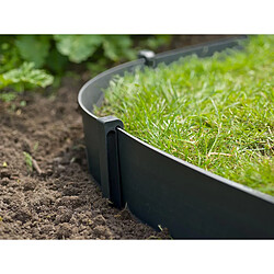 NATURE Lot de 10 Ancres pour bordure de jardin polyéthylène recyclé Noir - H 26,7 x 1,9 x 1,8 cm