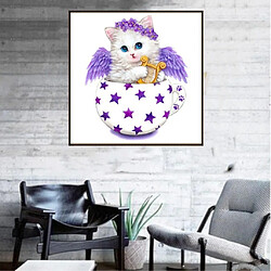 Avis dessin animé chat diy 5d diamant broderie peinture point de croix kit décor violet