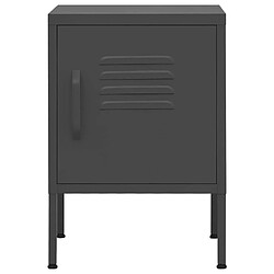 Avis Maison Chic Table de chevet Table de Nuit Anthracite 35x35x51 cm Acier