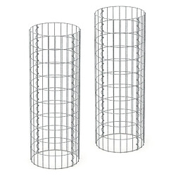 Ecd Germany Gabion set de 2 corbeilles à gabion corbeille en fil de fer