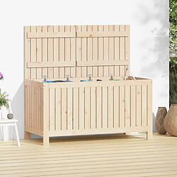 vidaXL Boîte de rangement de jardin 121x55x64 cm Bois massif de pin