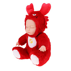 Acheter 25cm poupée mignonne en peluche douce mignonne Reborn Constellation poupée Cancer rouge