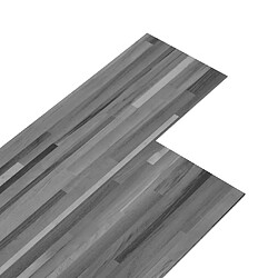 vidaXL Planches de plancher PVC 5,02 m² 2 mm Autoadhésif Gris rayé