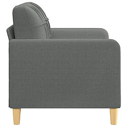 Avis vidaXL Canapé à 2 places Gris foncé 120 cm Tissu