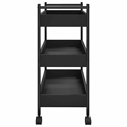 Maison Chic Desserte de cuisine | Chariot de cuisine | Meuble de rangement roulant noir 50x30x70 cm bois d'ingénierie -GKD52721 pas cher