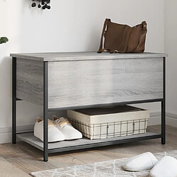 Maison Chic Banc de rangement | Meuble de rangement d'Entrée | Coffres d'Intérieur sonoma gris 70x42,5x47 cm bois d'ingénierie -MN46287